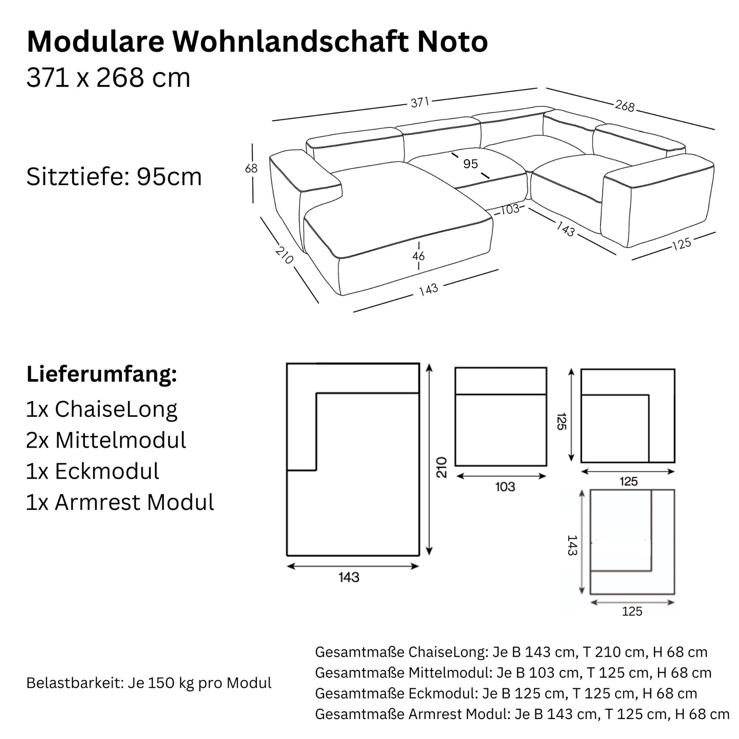 Modulare Wohnlandschaft Noto