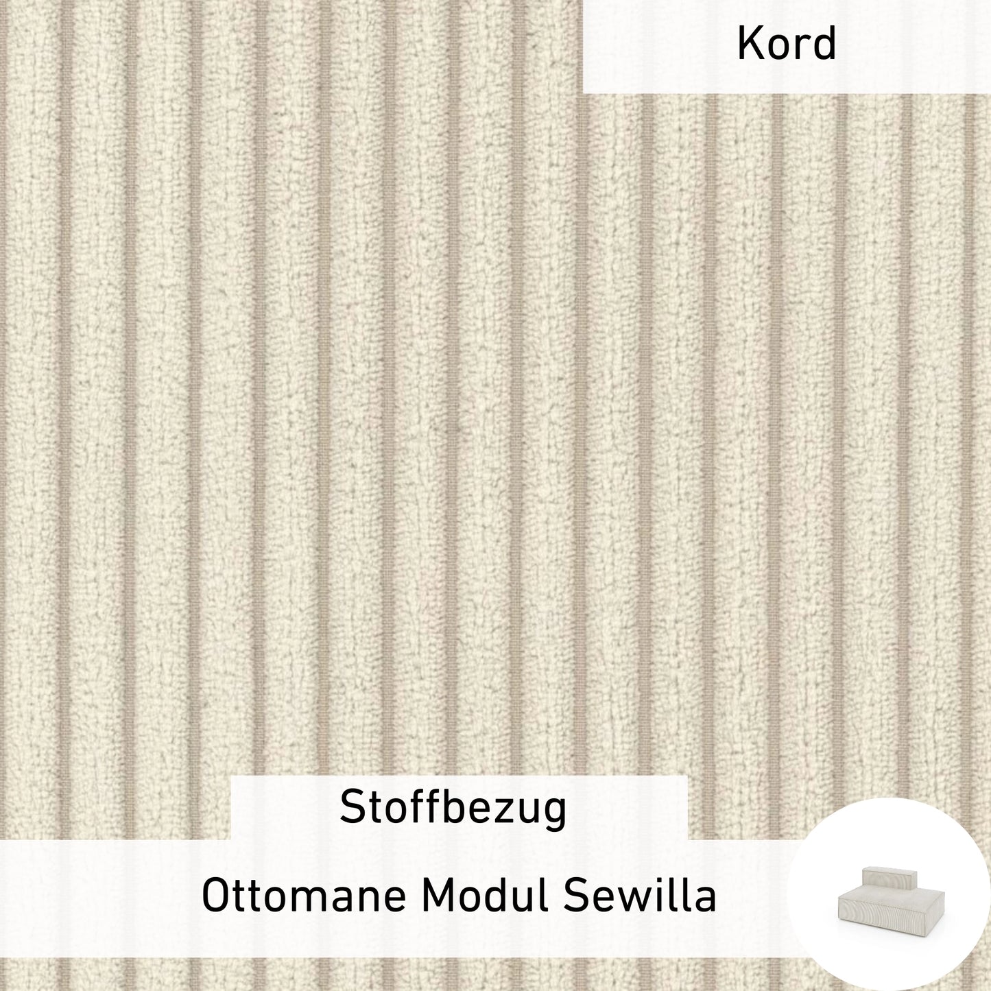 Stoffbezug - Ottomane Modul Sewilla