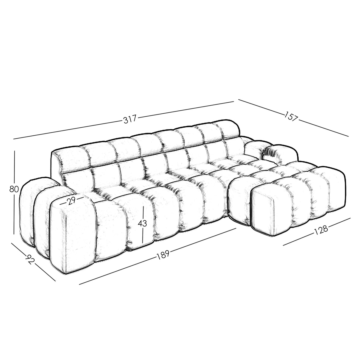 Modulares Ecksofa Umbria