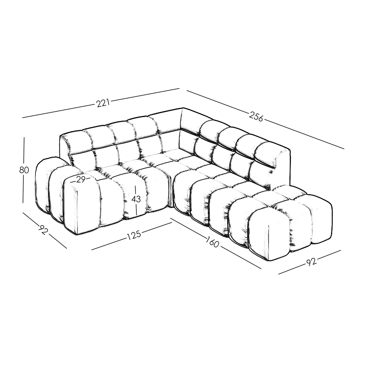 Modulares L Ecksofa Ottomane Umbria