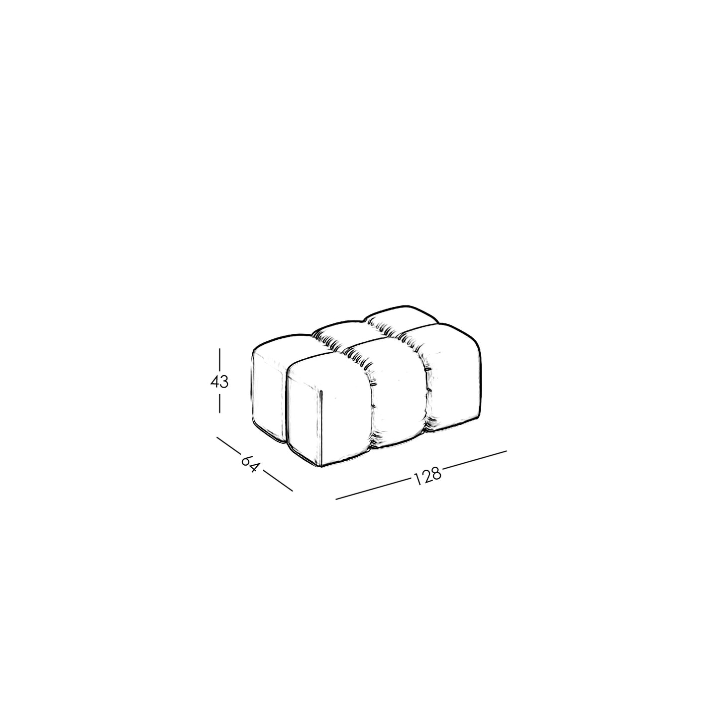 Pouffe Modul Umbria (Groß)