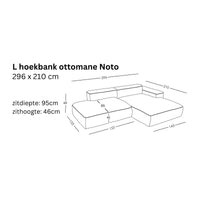 Modulaire L hoekbank ottomane Noto