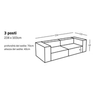 Divano modulare Sewilla (3 posti)