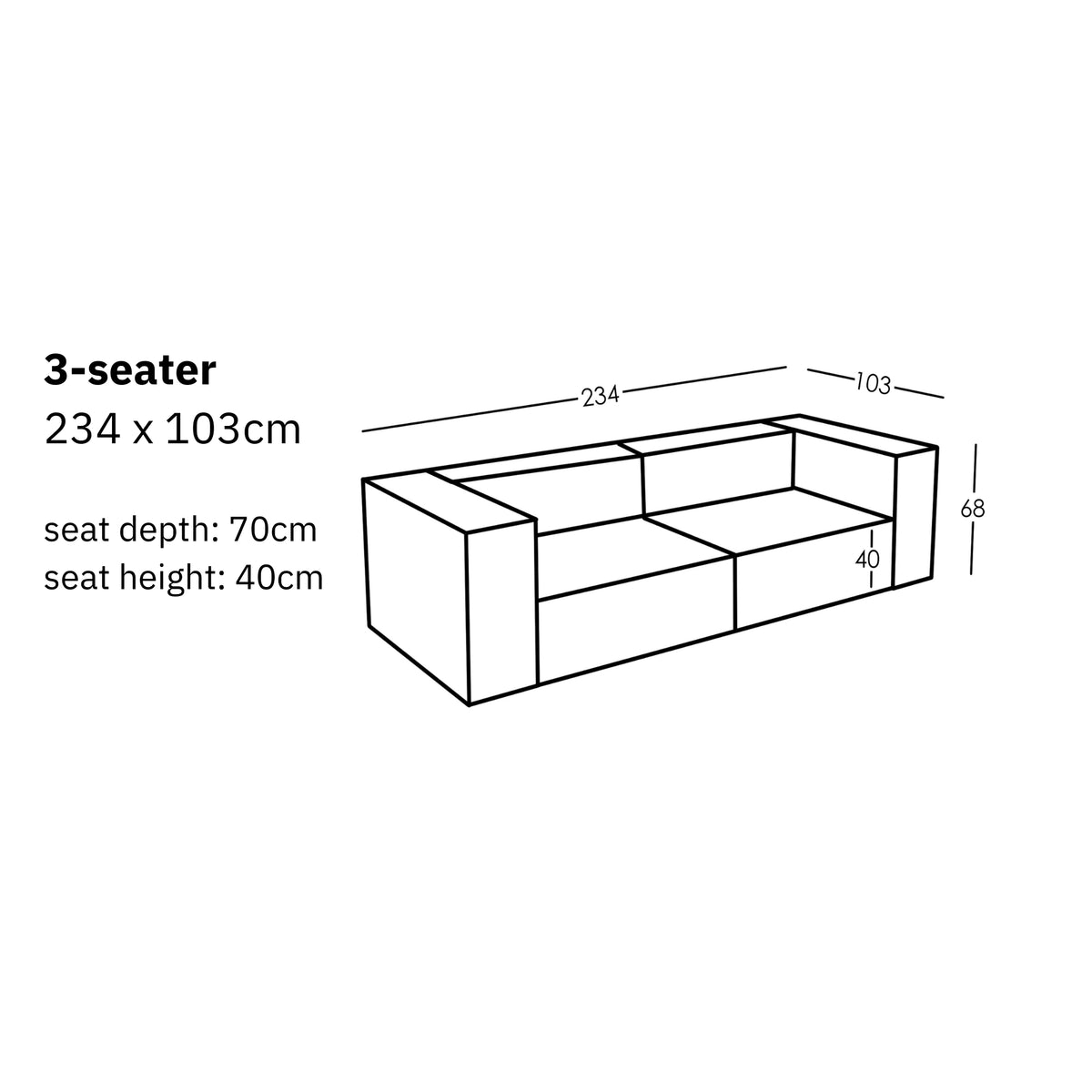 Modular Sofa Sewilla (3-seater)