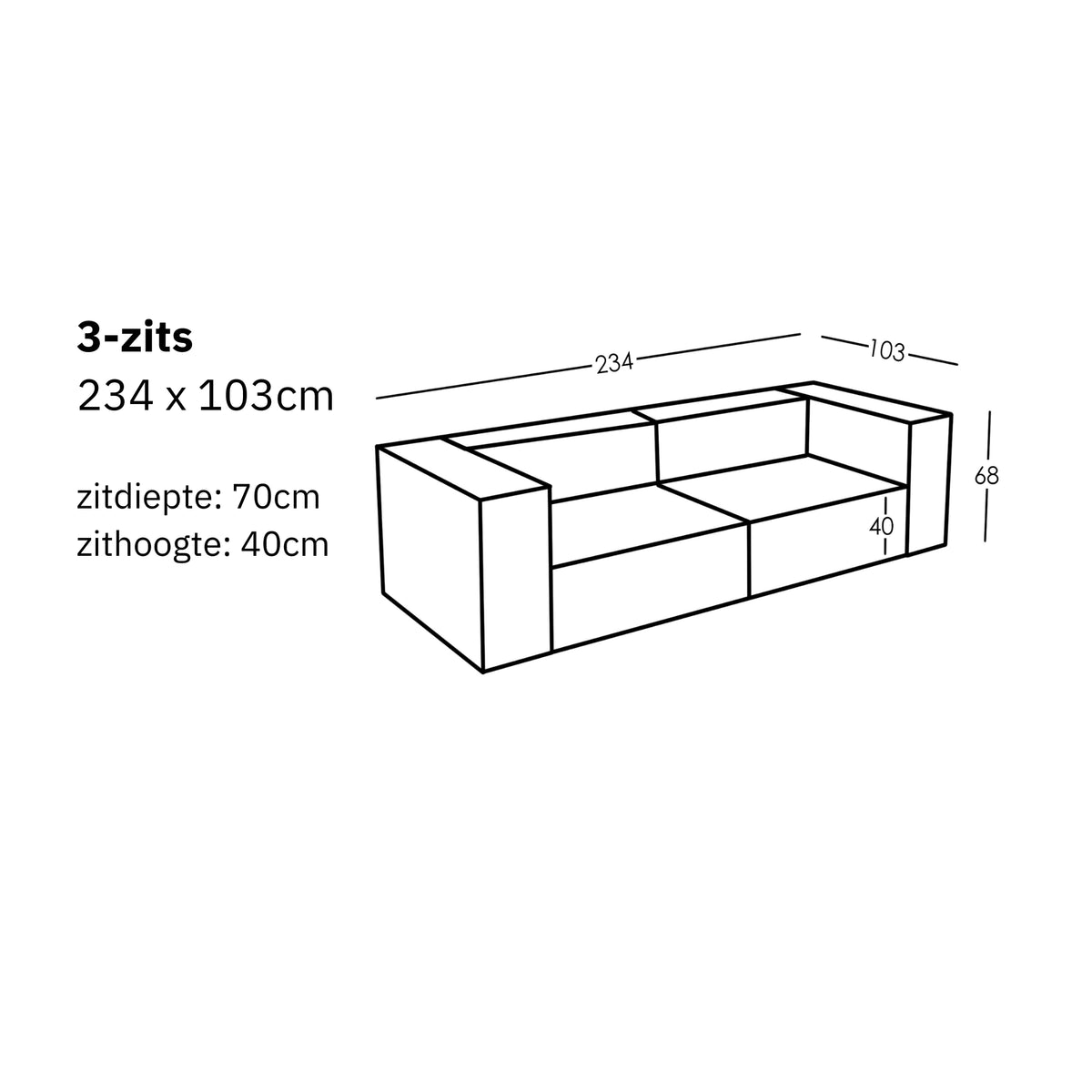 Modulaire bank Sewilla (3-zits)