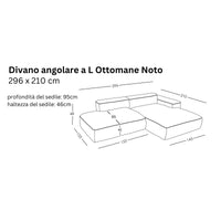 Divano angolare modulare a L Ottomane Noto