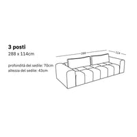 Divano modulare Comora (3 posti)