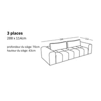 Canapé modulaire Comora (3 places)