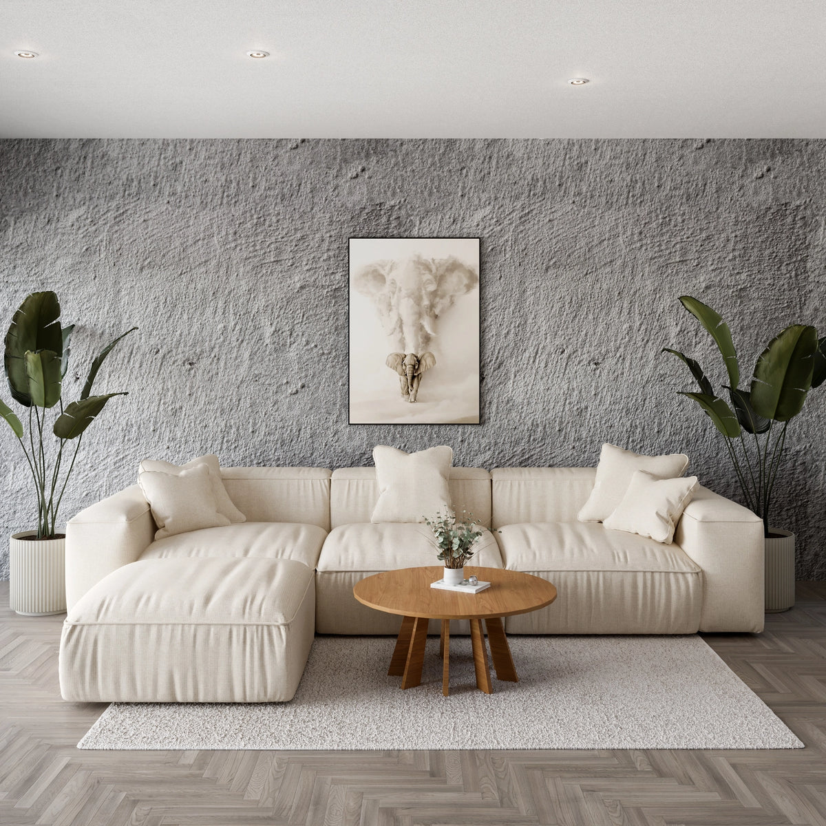 Divano modulare Noto (4 posti) con pouf