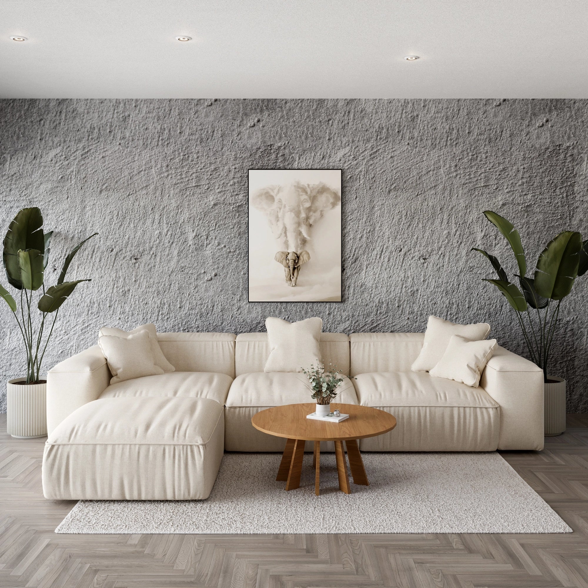 Divano modulare Noto (4 posti) con pouf