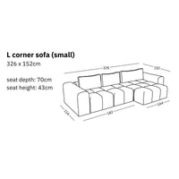 Modular L Corner Sofa (small) Comora