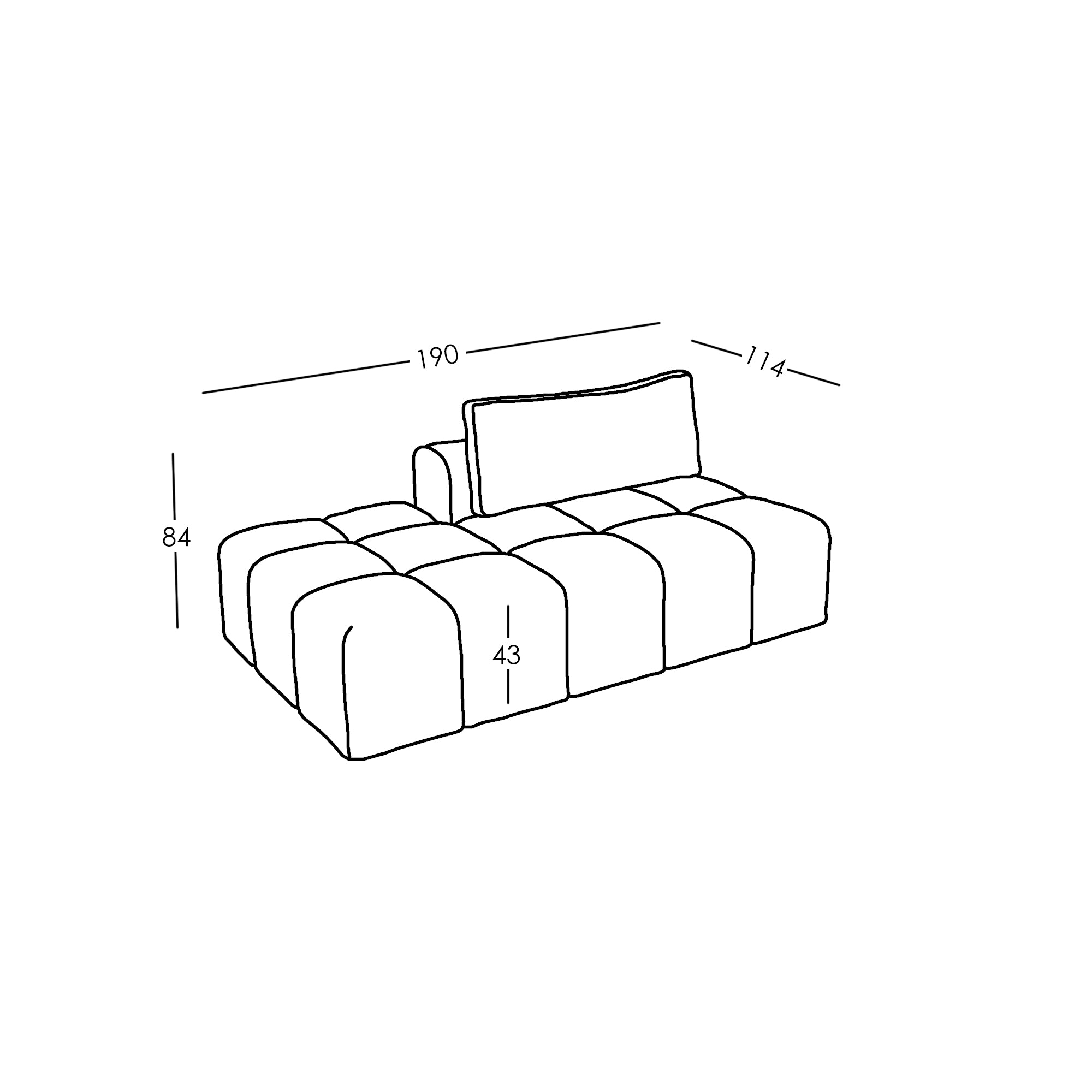 Module Ottomane Comora (gauche)