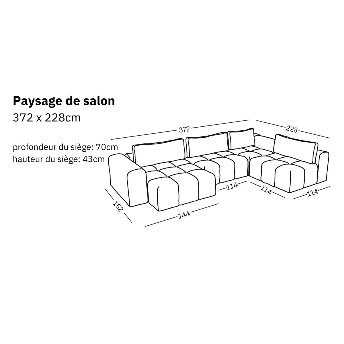 Paysage de salon modulable Comora