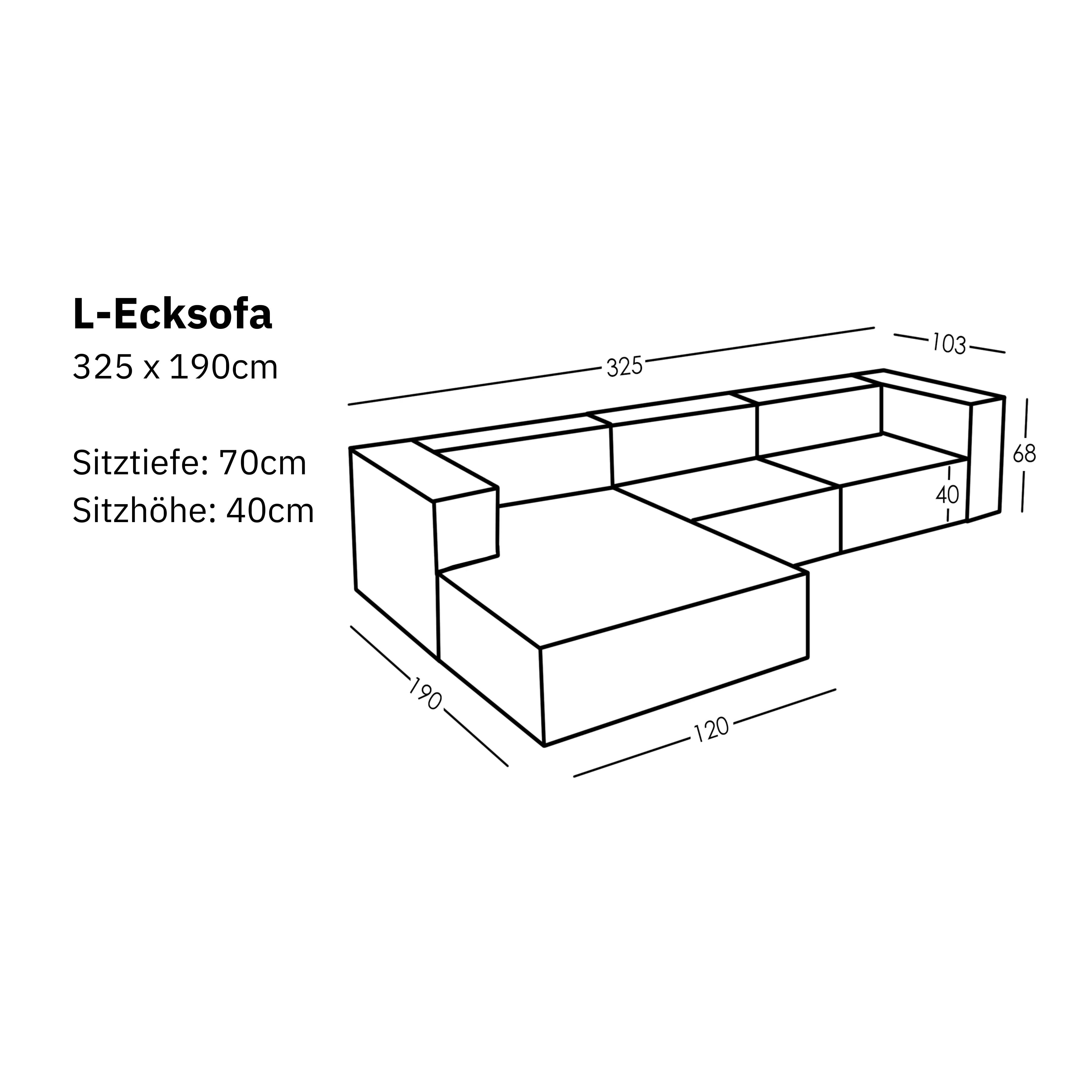 Canapé d'angle modulaire en L Sewilla