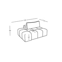 Ottomane Modul (klein) Comora (links)