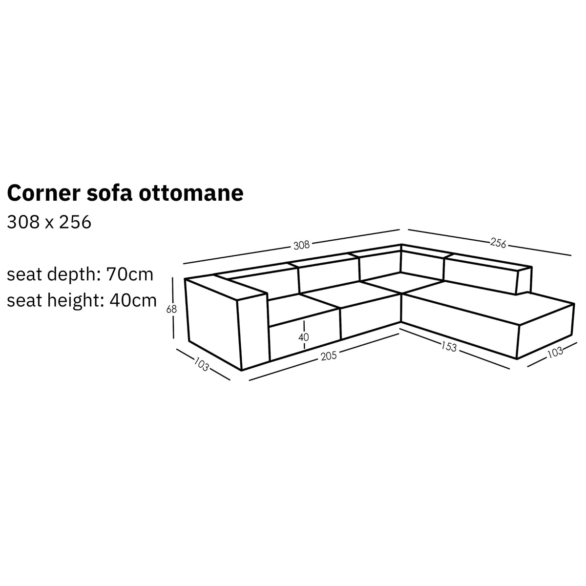 Modular Corner Sofa Ottomane Sewilla