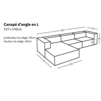 Canapé d'angle modulaire en L Sewilla