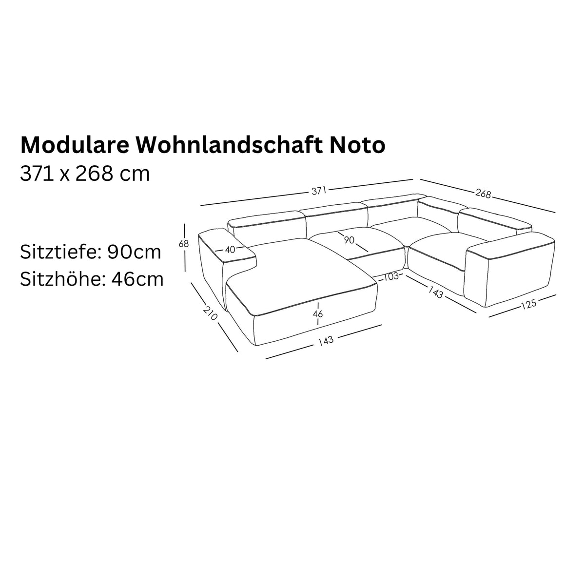 Modulare Wohnlandschaft Noto