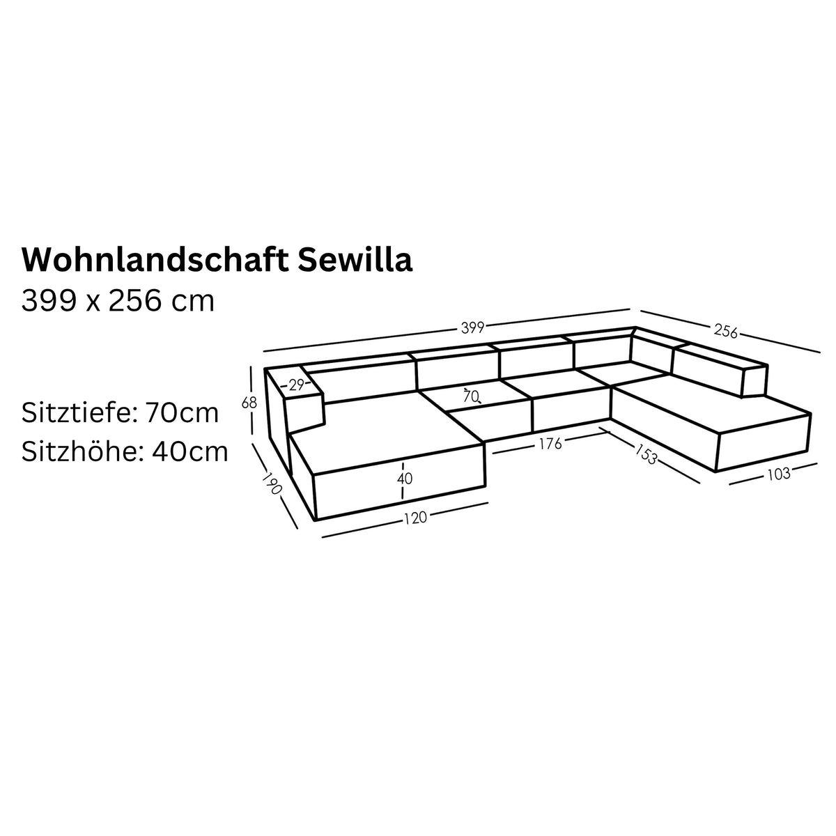 Modulare Wohnlandschaft Sewilla