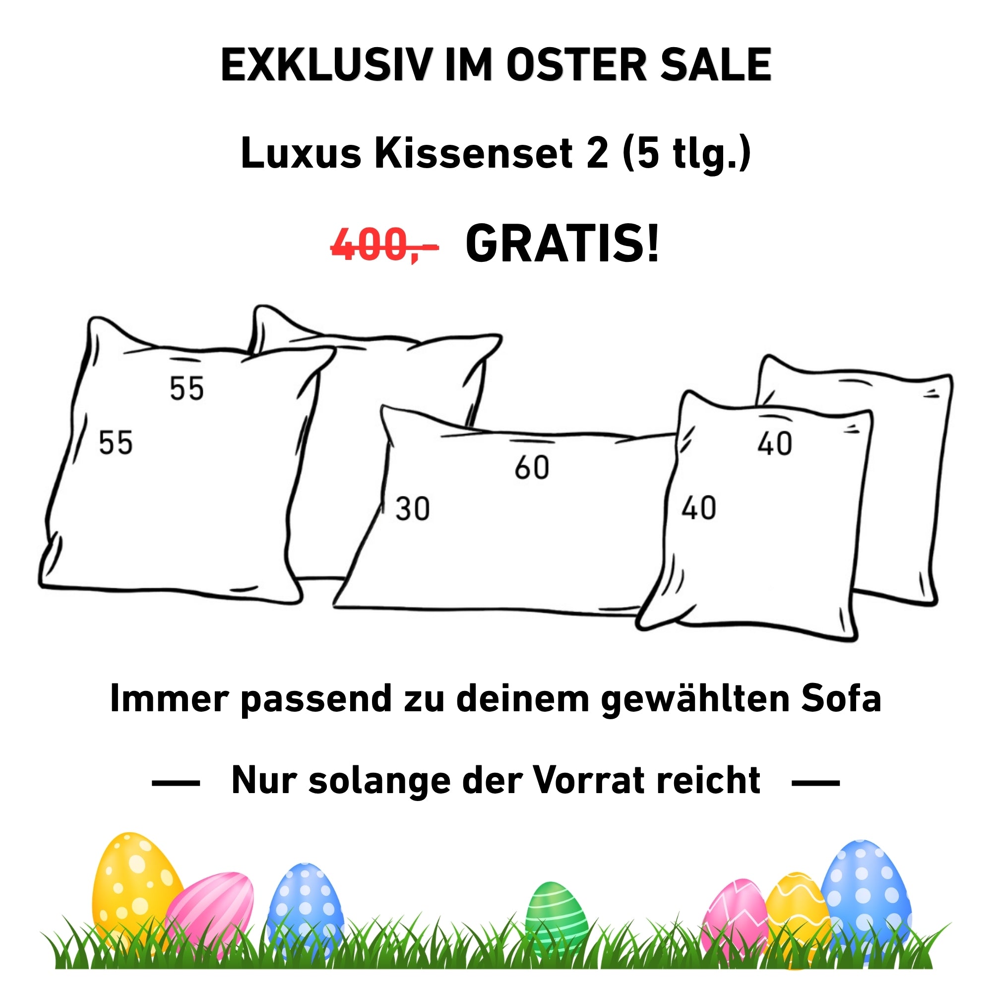 Luxus-Kissenset 2 (5-tlg.) - Oster Sale