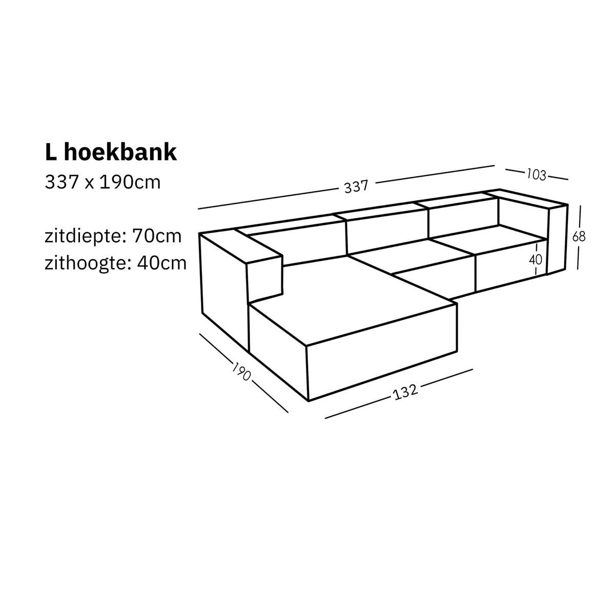 Modulaire L hoekbank Sewilla
