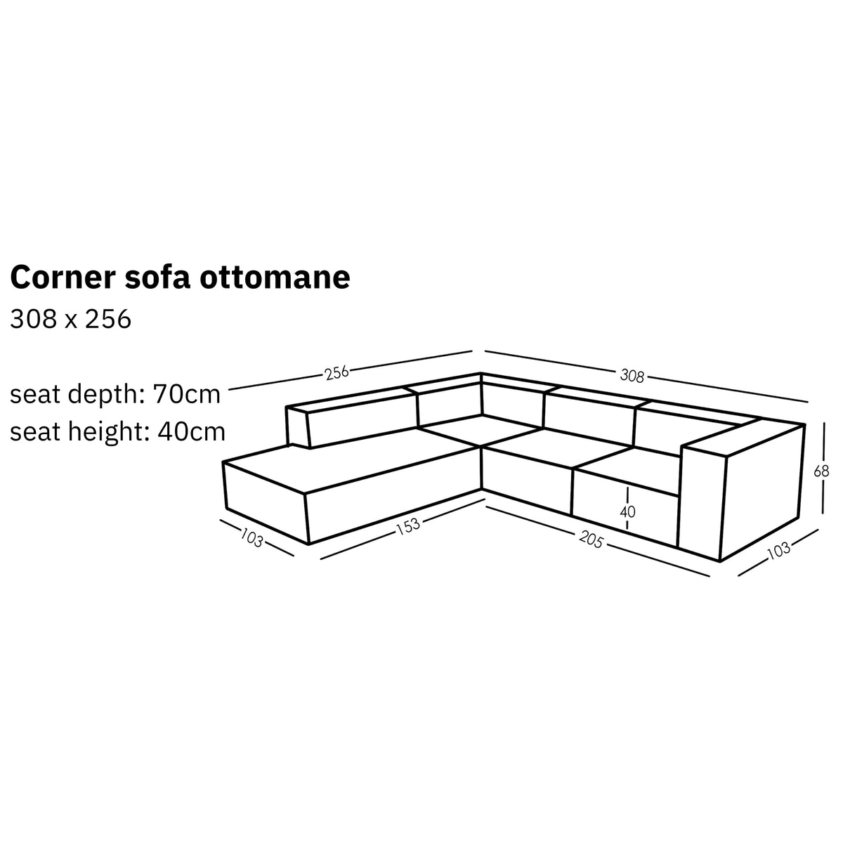 Modular Corner Sofa Ottomane Sewilla