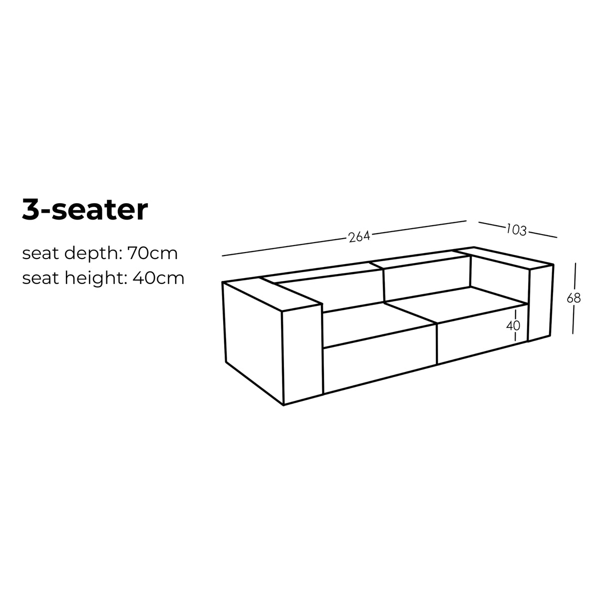 Modular Sofa Sewilla Outdoor (3-seater)