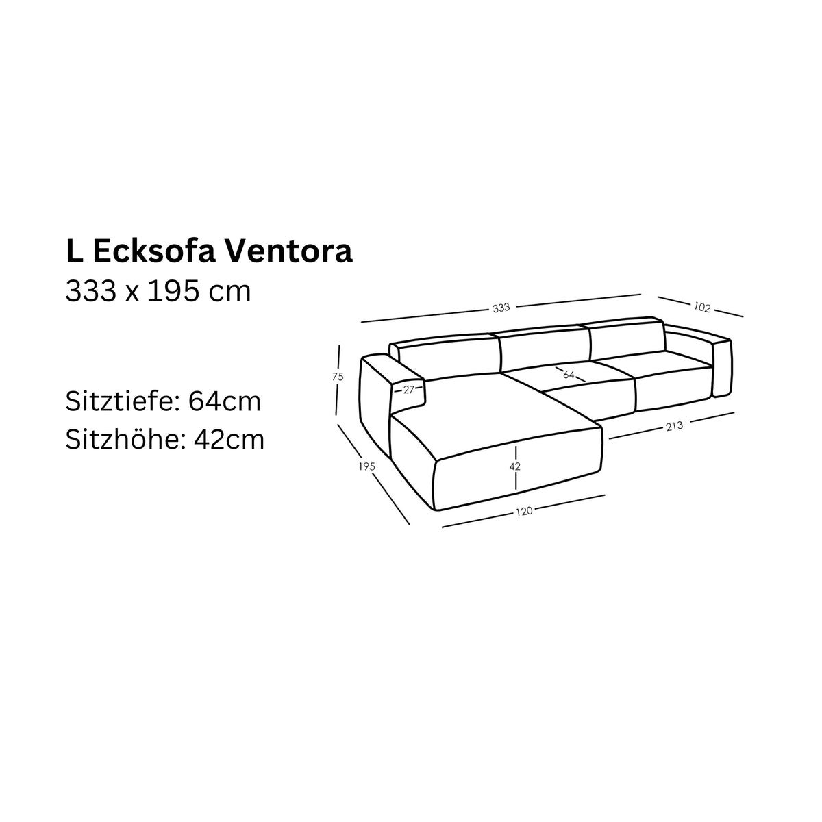 Modulares L Ecksofa Ventora