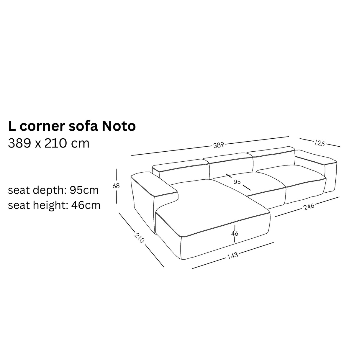 Modular L Corner Sofa Noto