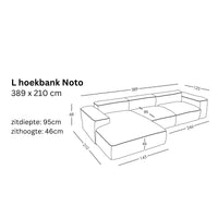 Modulaire L hoekbank Noto