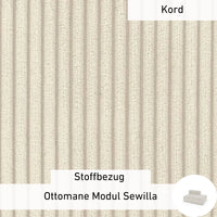 Stoffbezug - Ottomane Modul Sewilla