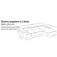 Divano angolare modulare a L Noto