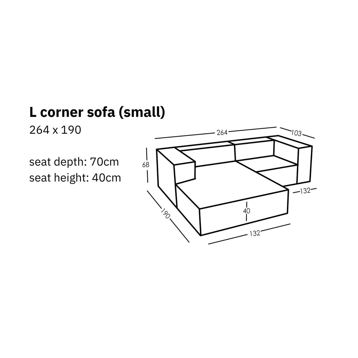 Modular L Corner Sofa (small) Sewilla
