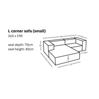 Modular L Corner Sofa (small) Sewilla
