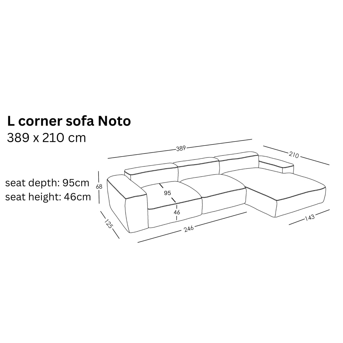 Modular L Corner Sofa Noto