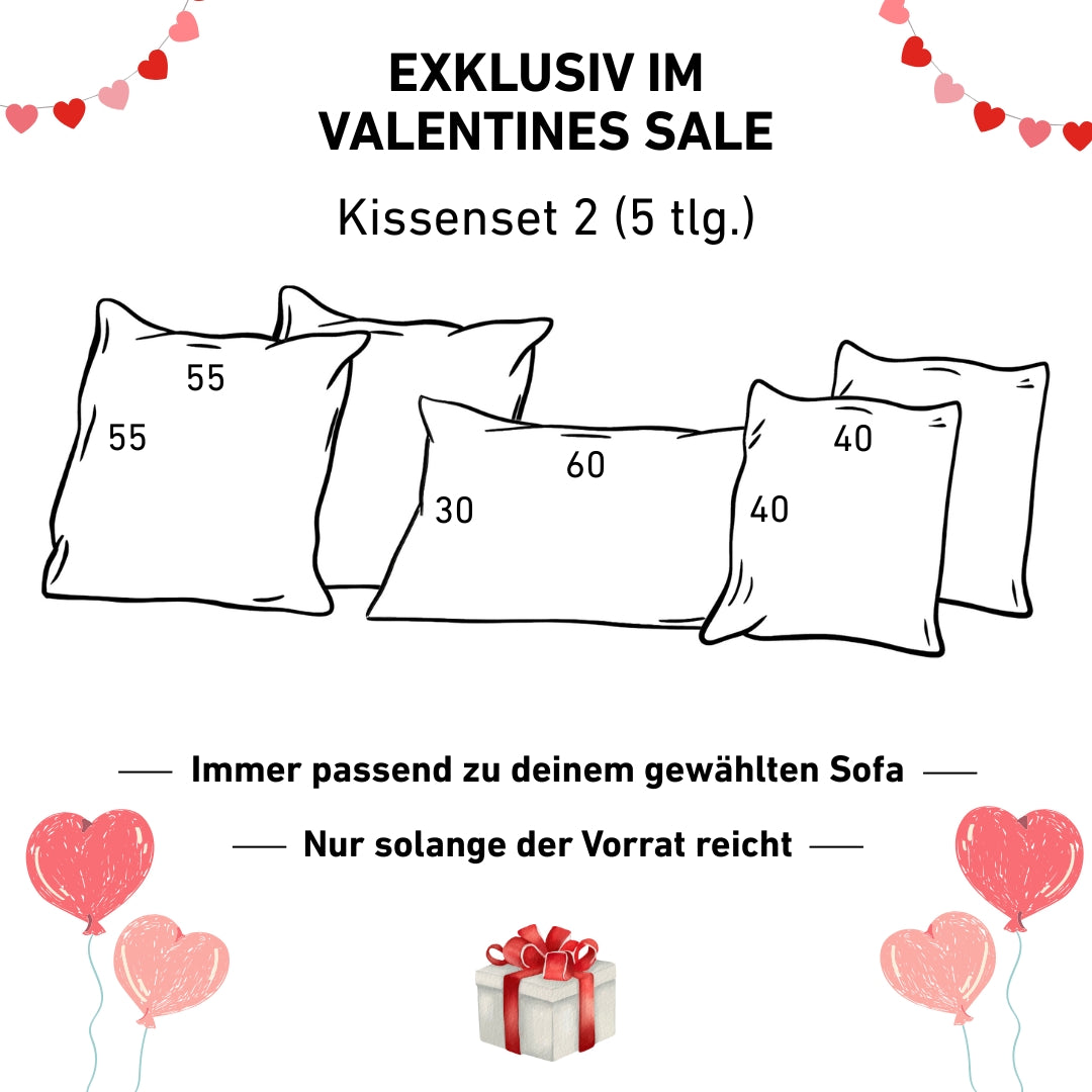 Luxus-Kissenset 2 (5-tlg.) - Valentinstags Sale