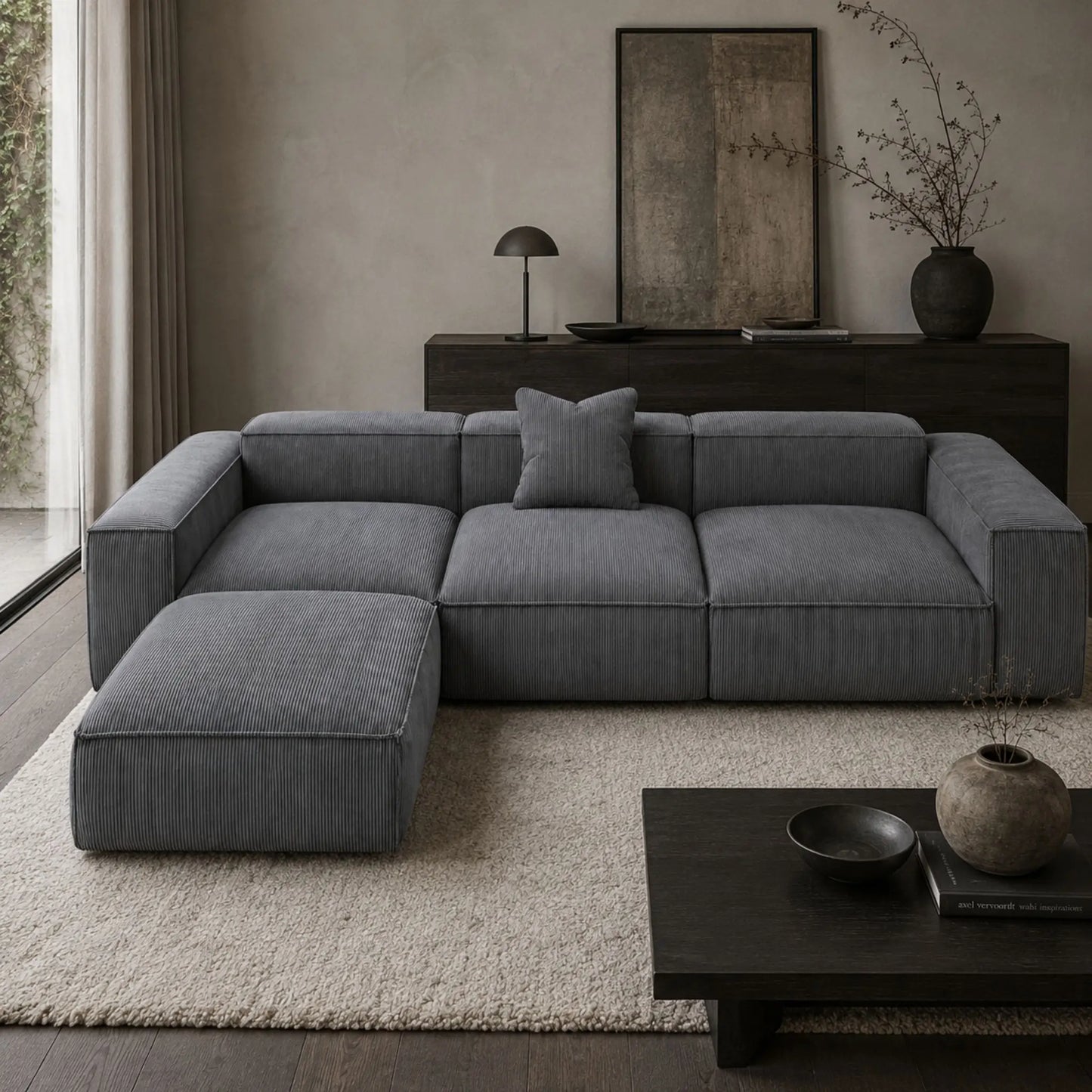 Divano modulare Noto (4 posti) con pouf