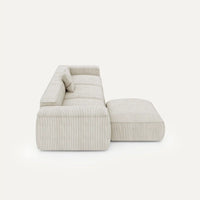 Divano modulare Noto (4 posti) con pouf