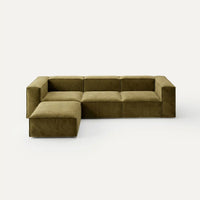 Modulares Sofa Sewilla (4-Sitzer) mit Pouffe