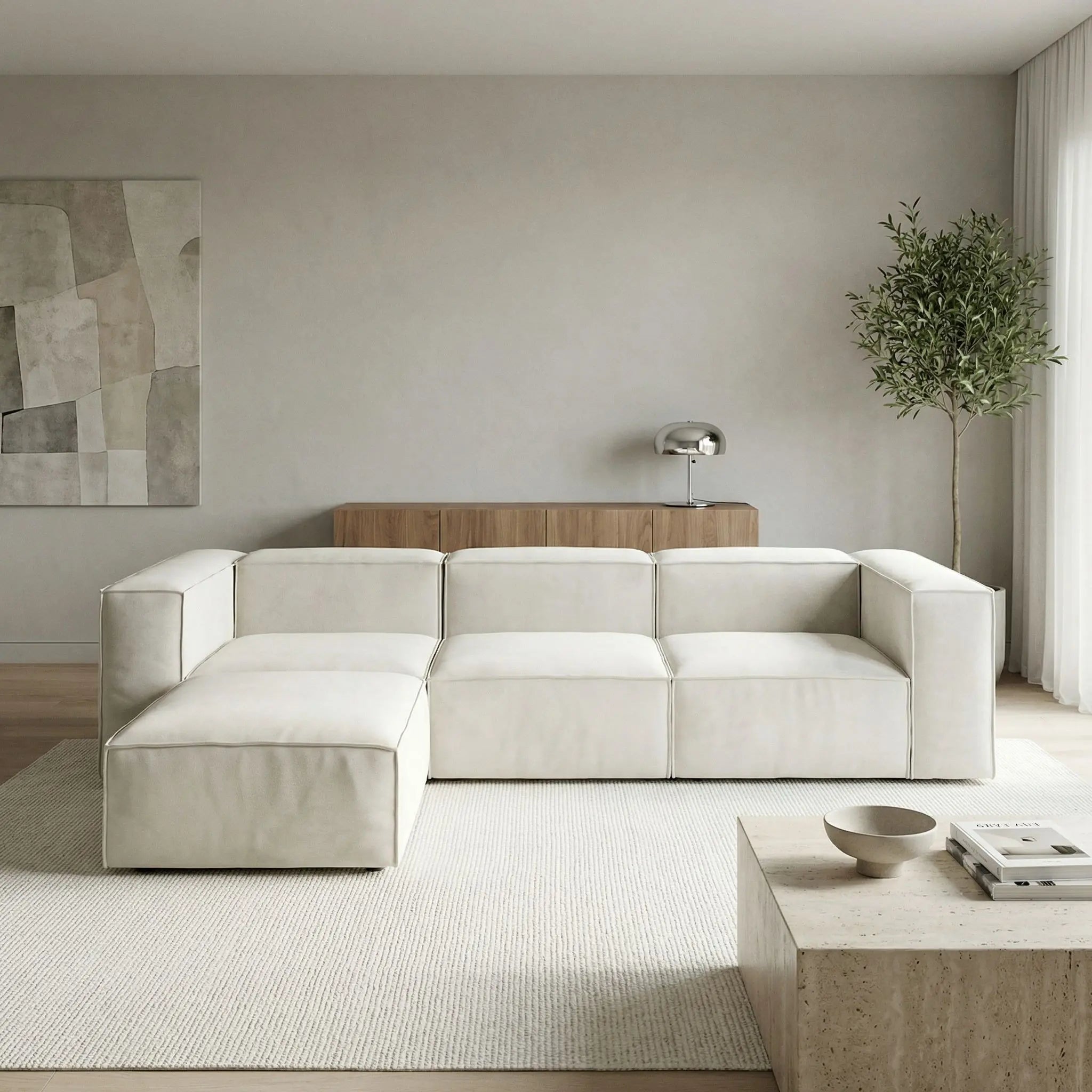 Modular Sofa Sewilla (4-seater) with Pouffe
