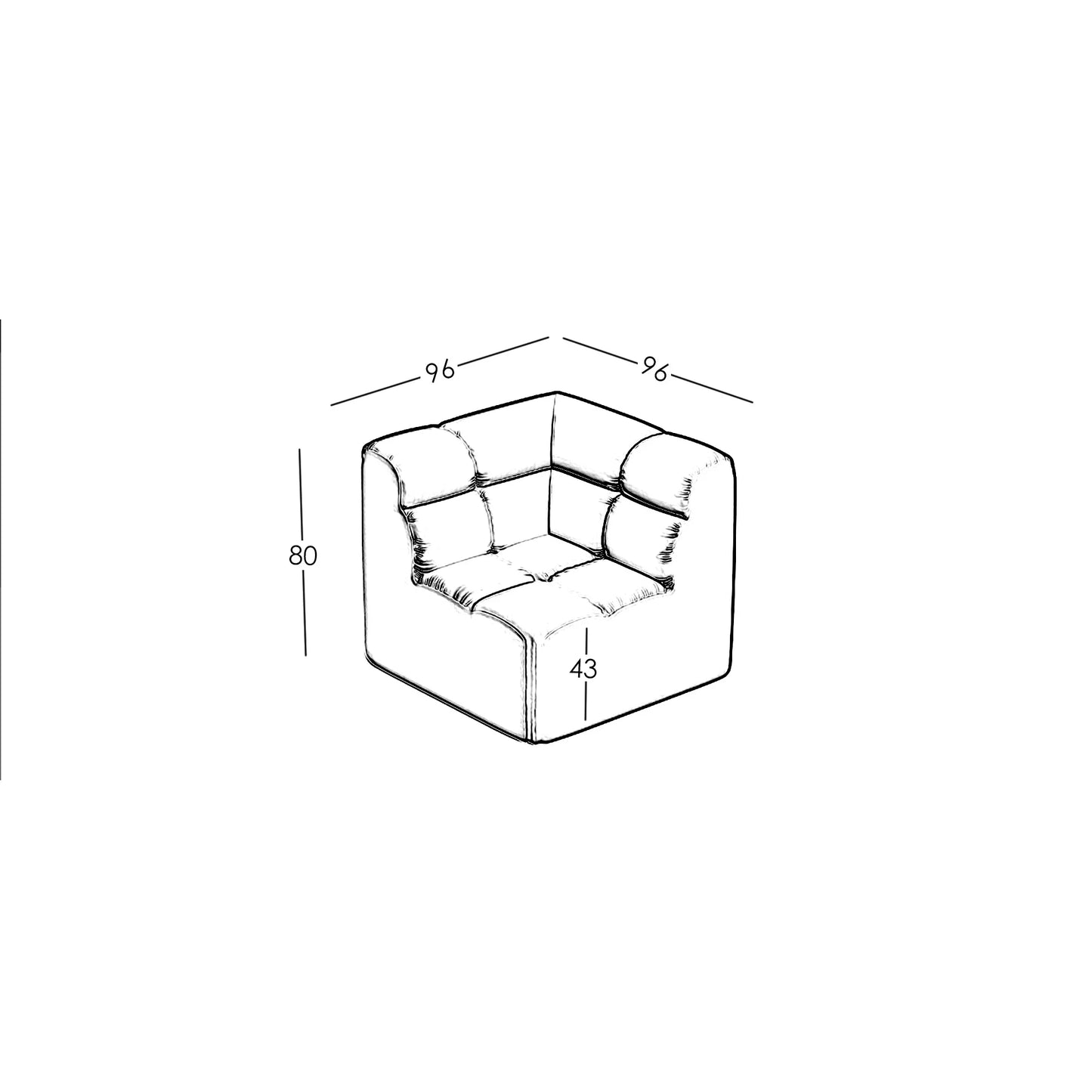 Module ChaiseLong Comora (rechts)