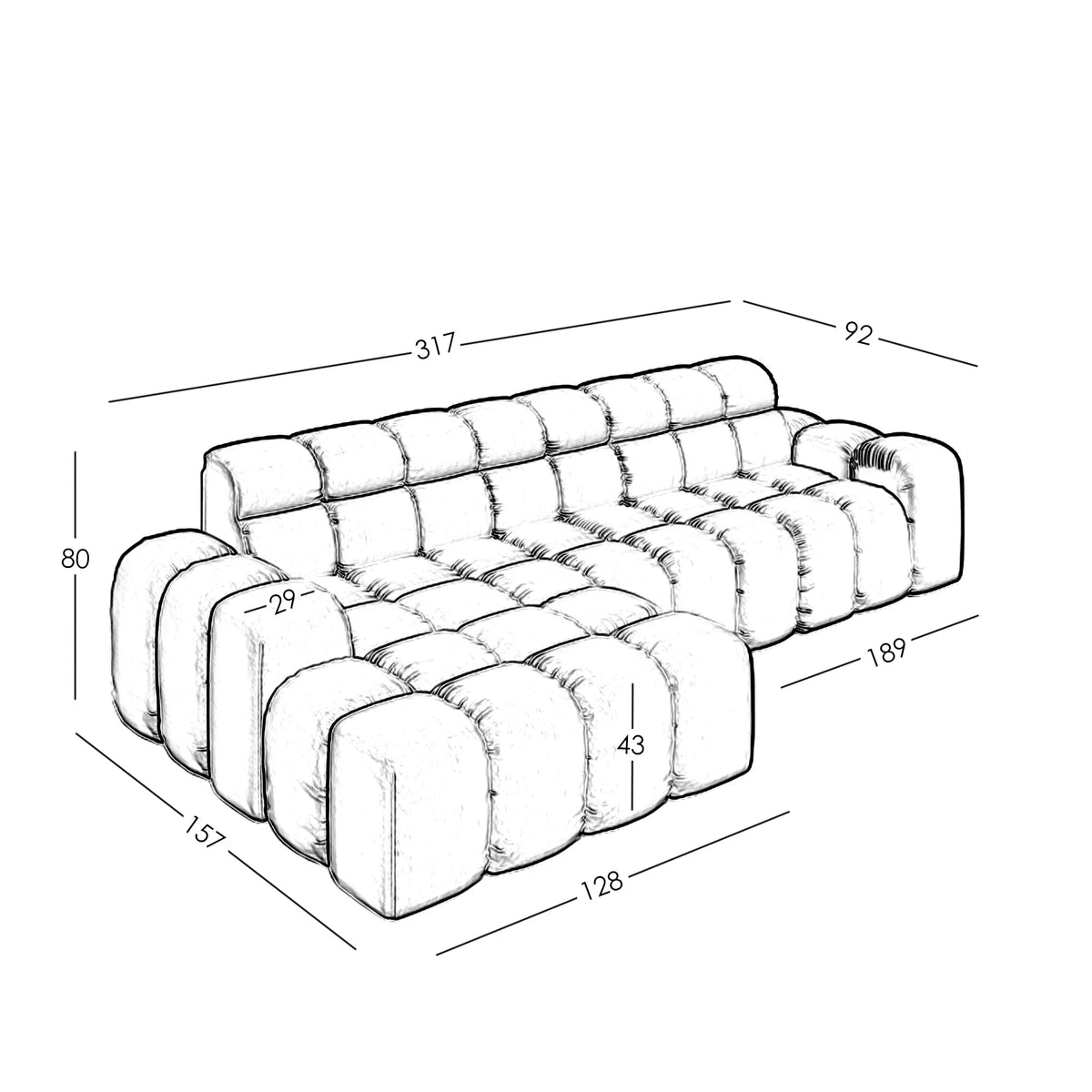 Modulares Ecksofa Umbria