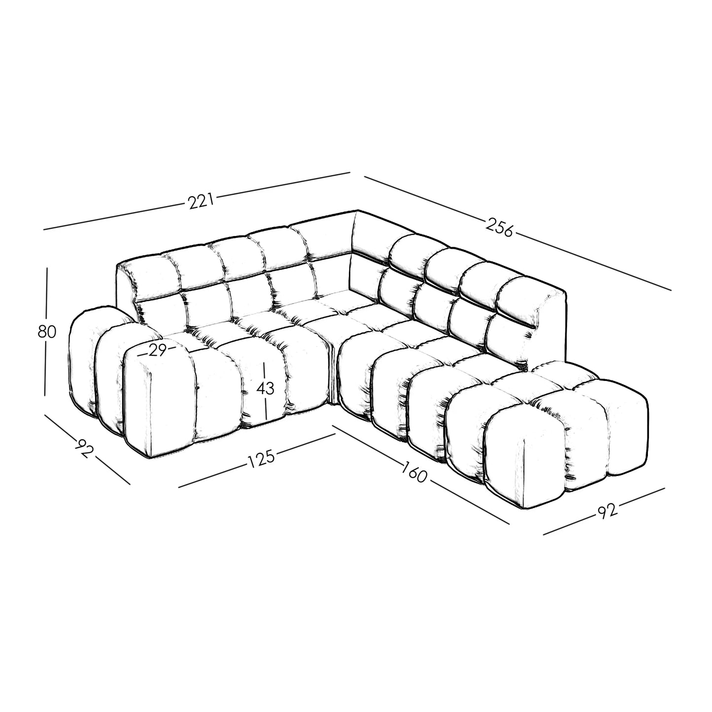 Modulares L Ecksofa Ottomane Umbria