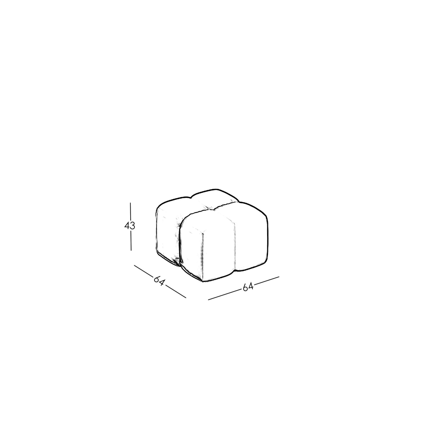 Pouffe Modul Umbria (Klein)