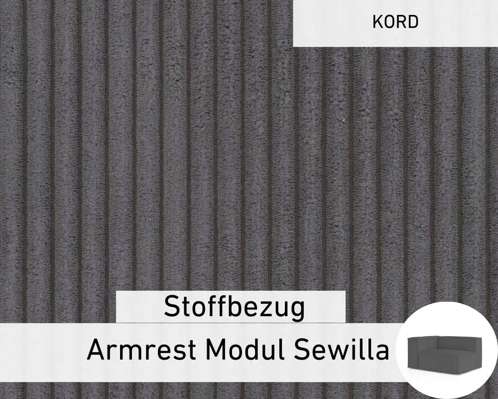 Bekleding van stof - Module armleuning Sewilla