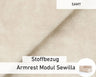 Bekleding van stof - Module armleuning Sewilla