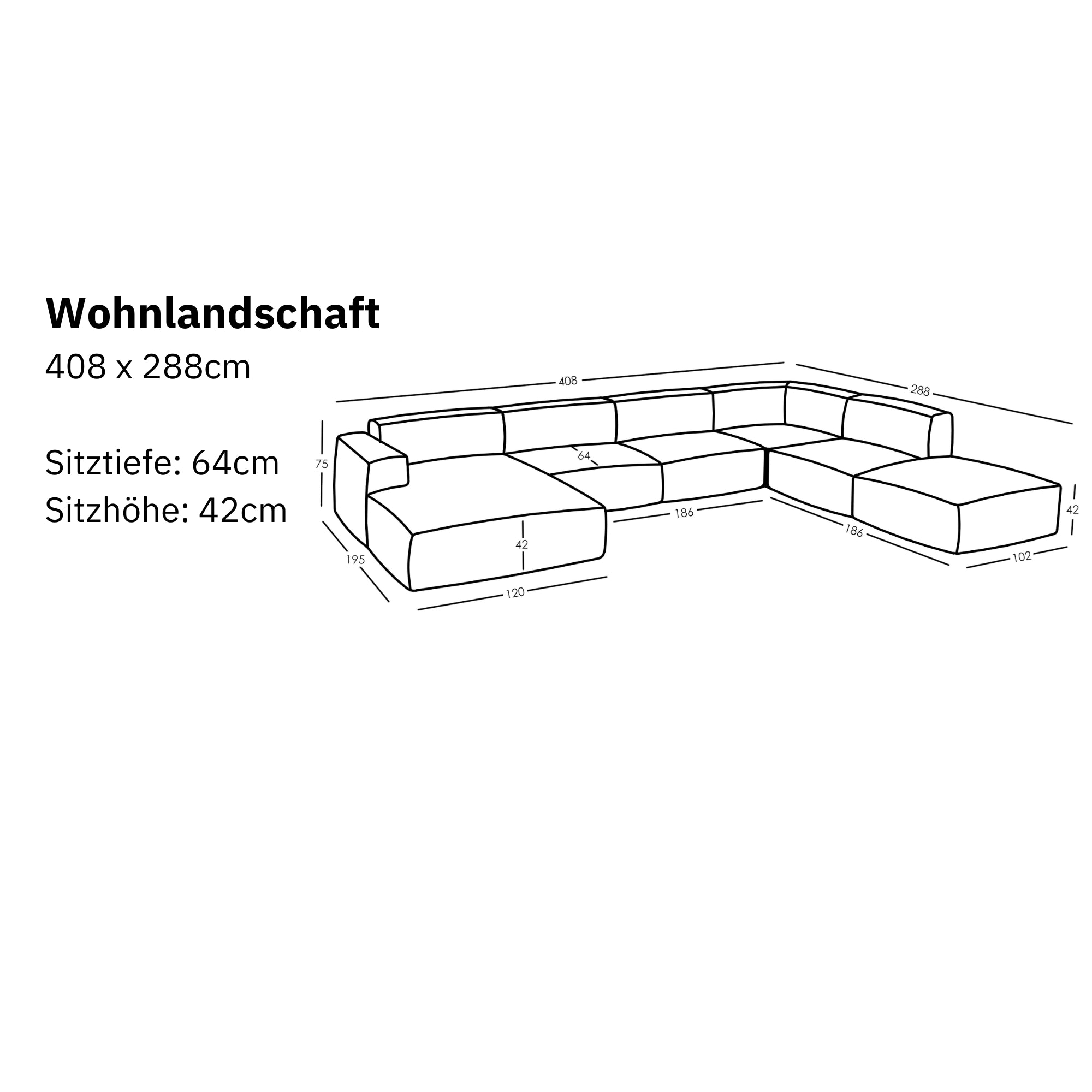 Modulare Wohnlandschaft Ventora