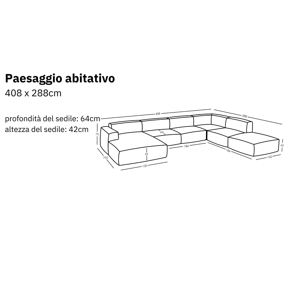 Paesaggio abitativo modulare Ventora