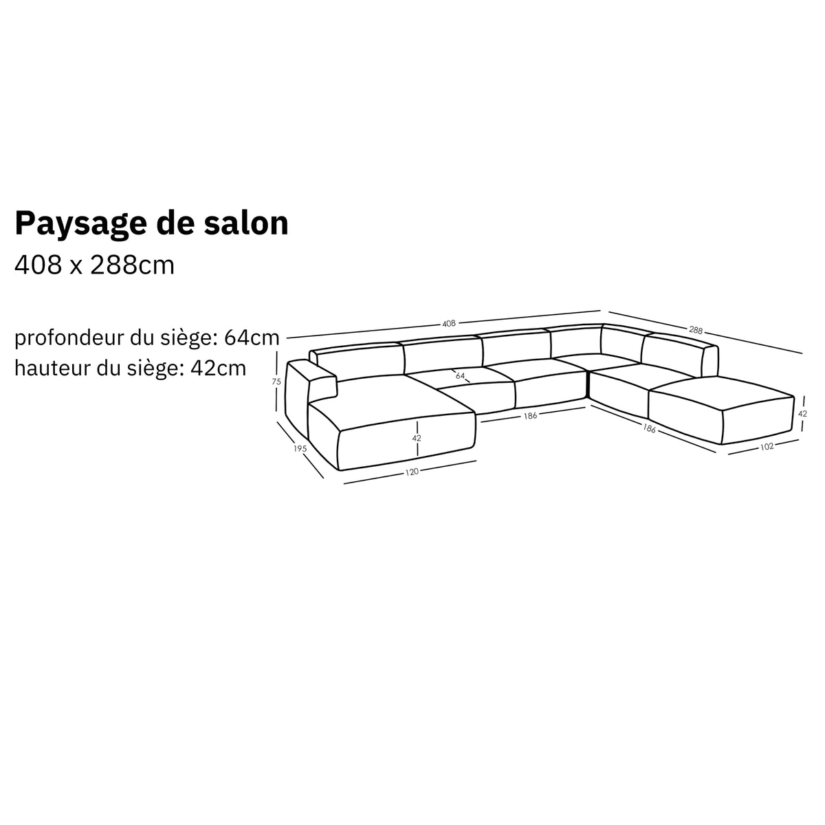 Paysage de salon modulable Ventora